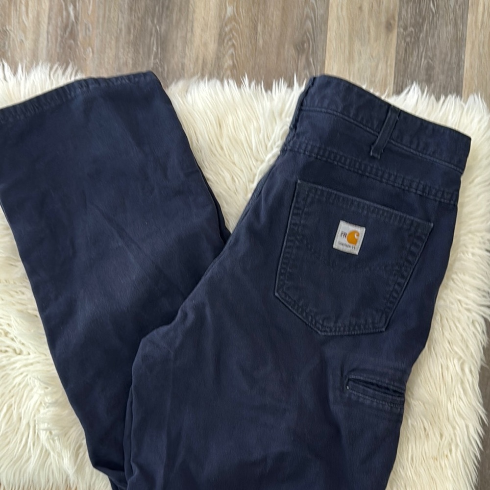 Carhartt Blue Relaxed Jeans Durable Workwear Size 34X34